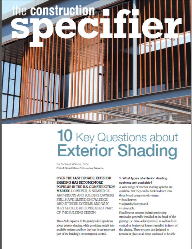 10 Key Questions about Exterior Shading