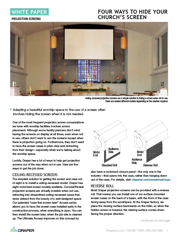 Four Ways to Hide Your Church's Screen