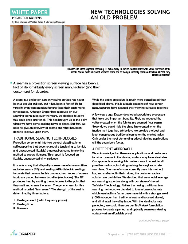 Opticall Seamless Screens